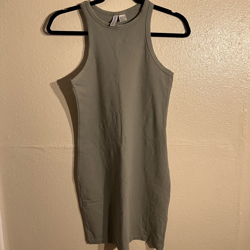 H&M Racerback Olive green dress